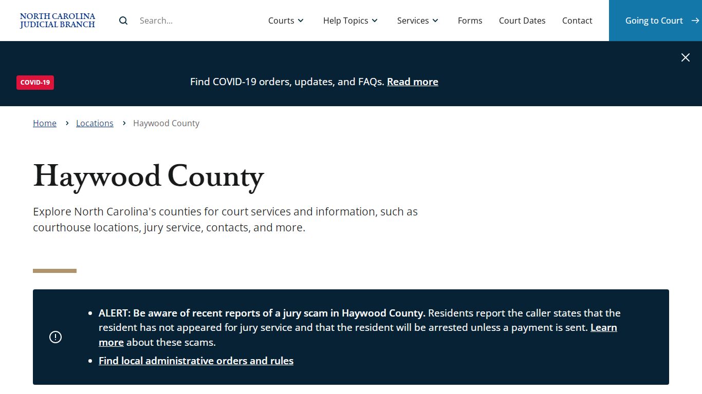 Haywood County | North Carolina Judicial Branch - NCcourts