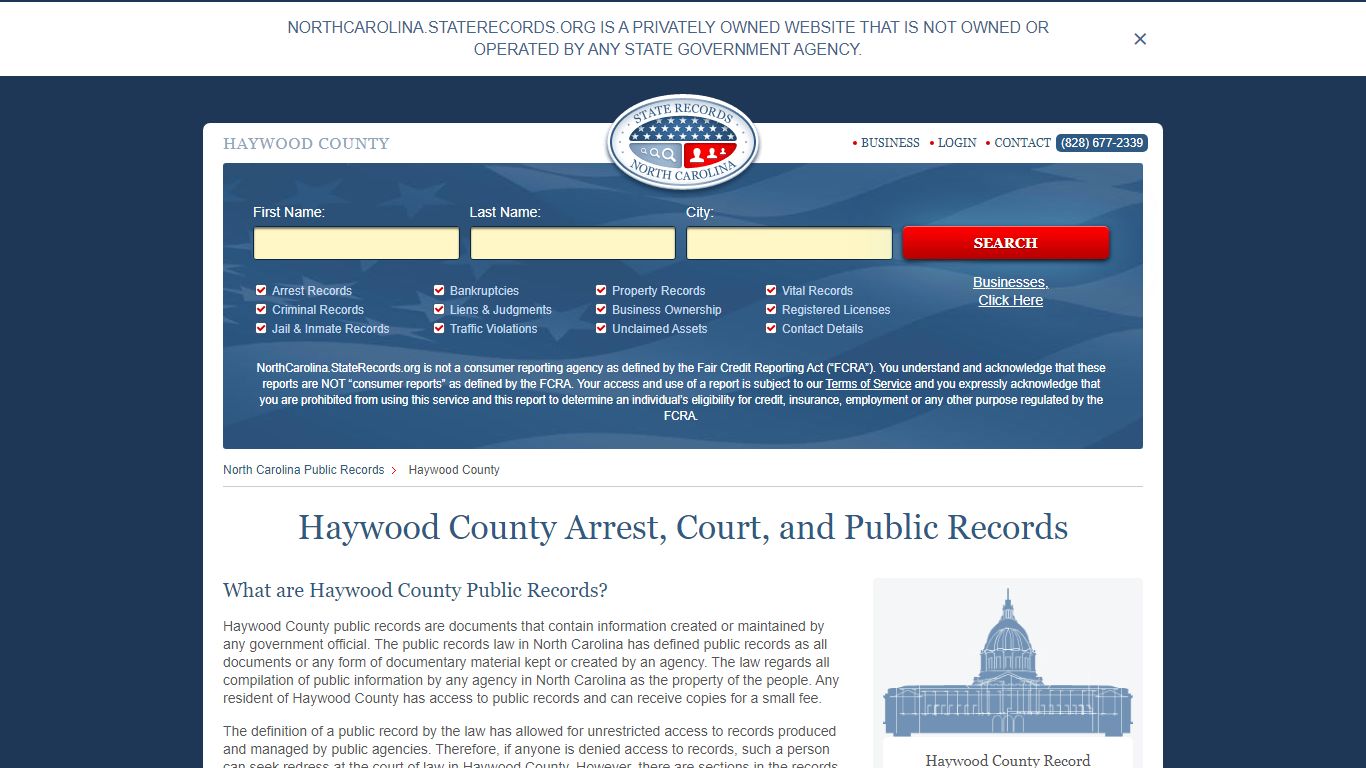 Haywood County Arrest, Court, and Public Records